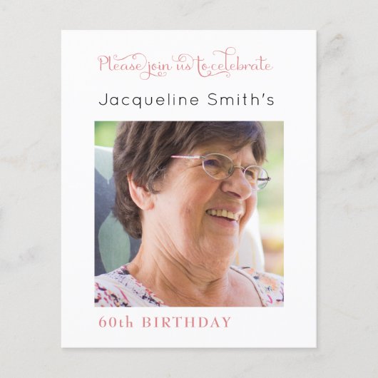 赤面ピンク誕生日写真 (正面)