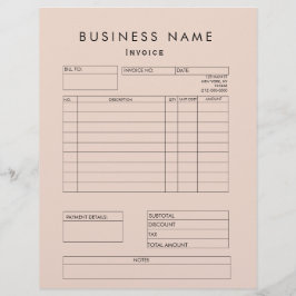 赤面ピンク請求書小規模企業 レターヘッド