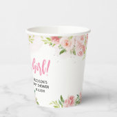 赤面ピンク象のベビーシャワー 紙コップ (左)