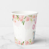 赤面ピンク象のベビーシャワー 紙コップ (右)