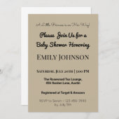 赤面ピンク赤ちゃんシャワー招待状for a girl 招待状 (正面/裏面)