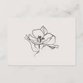 赤面ピンク赤ちゃんシャワー花母用アドバイス アドバイスカード (裏面)