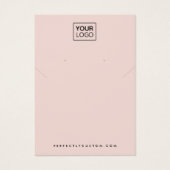 赤面ピンク追加ロゴのネックレスイヤリングディスプレイカード (正面)