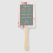 赤面ピンク金ゴールドアガテセージグリーン結婚式 プログラム ハンドファン (裏面)