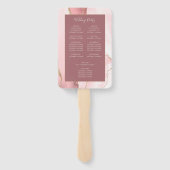 赤面ピンク金ゴールドアゲートダスティバラ結婚式 プログラム ハンドファン (裏面)