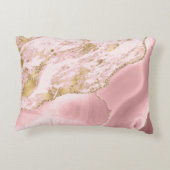 赤面ピンク金ゴールドアゲートマーブル アクセントクッション (裏面)
