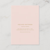 赤面ピンク金ゴールドエレガントネックレスイヤリングディスプレイ 名刺 (裏面)