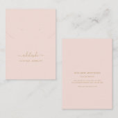 赤面ピンク金ゴールドエレガントネックレスイヤリングディスプレイ 名刺 (正面/裏面)