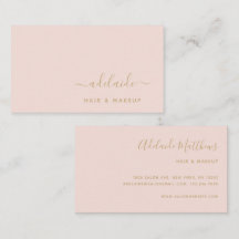 赤面ピンク金ゴールドエレガント美容師メイクアップアーティスト