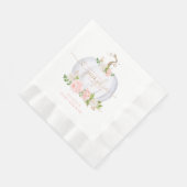 赤面ピンク金ゴールドカボチャ 縁ありランチョンナプキン (角)