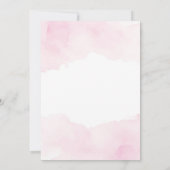 赤面ピンク金ゴールドクロスガール《キリスト教》洗礼式や命名式バプテスマ 招待状 (裏面)