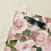 赤面ピンク金ゴールドグラムヴィンテージバラ ビーチタオル (インサイチュ)