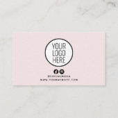 赤面ピンク金ゴールドグリッターアポイントメントリマインダーカード 名刺 (裏面)