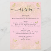 赤面ピンク金ゴールドグリッターガウンキンセアニェラシートメニュー (裏面)