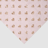 赤面ピンク金ゴールドグリッターハート 薄葉紙 (詳細)