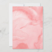 赤面ピンク金ゴールドグリッターフェアリータ結婚ーレ 招待状 (裏面)