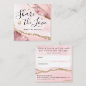 赤面ピンク金ゴールドグリッターマーブルアガテシックモノグラム 紹介カード (正面/裏面)