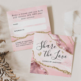 赤面ピンク金ゴールドグリッターマーブルアガテシックモノグラム 紹介カード