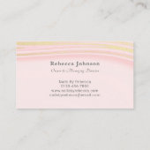 赤面ピンク金ゴールドグリッターモノグラムシガーリーック 名刺 (裏面)