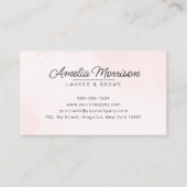 赤面ピンク金ゴールドグリッター瑪瑙アイラッシュブロウ 名刺 (正面)