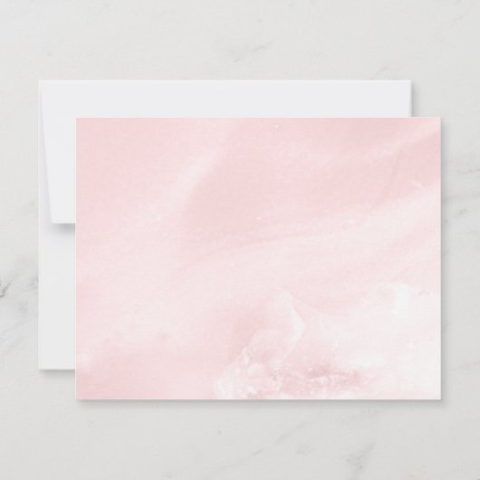 赤面ピンク金ゴールドシックグリッター金ゴールドアゲートモノグラムN ノートカード (裏面)