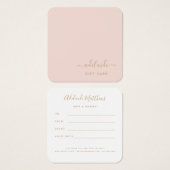 赤面ピンク金ゴールドシック美容師ギフト証明書 (正面&裏面)