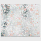 赤面ピンク金ゴールドスノーフレーク凍っていレイクアイス ラッピングペーパー (フラット)