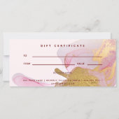 赤面ピンク金ゴールドダストグリッターギフトサーティケート (裏面)