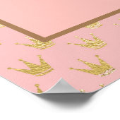 赤面ピンク金ゴールドティアラスガールズスウィート16 ポスター (角)