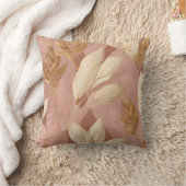 赤面ピンク金ゴールドトレンディーボホ葉コレクション クッション (ブランケット)