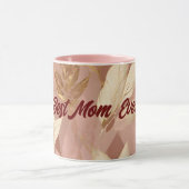 赤面ピンク金ゴールドトレンディーボホ葉コレクション マグカップ (中央)