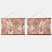 赤面ピンク金ゴールドトレンディーボホ葉コレクション 吊り下げ型タペストリー (ダブル)