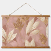 赤面ピンク金ゴールドトレンディーボホ葉コレクション 吊り下げ型タペストリー (正面2)