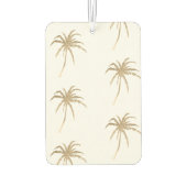 赤面ピンク金ゴールドトロピカルパームツリーズ カーエアーフレッシュナー (裏面)