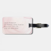 赤面ピンク金ゴールドハート書 ラゲッジタグ (裏面横)