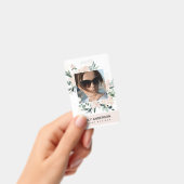 赤面ピンク金ゴールドバラフローラフォトロゴID バッジ (手持ち)