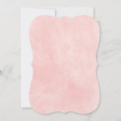 赤面ピンク金ゴールドバーガンディーフラワーガールベビーシャワー 招待状 (裏面)