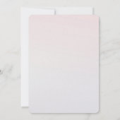 赤面ピンク金ゴールドフェイクグリッタースパークルグラデーション 招待状 (裏面)