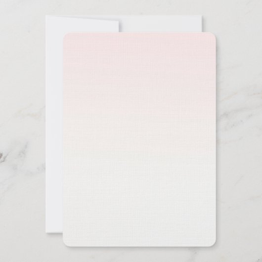 赤面ピンク金ゴールドフェイクグリッタースパークル 招待状 (裏面)