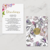 赤面ピンク金ゴールドフローラガーデンボタニッ結婚クス 名刺 (正面/裏面)