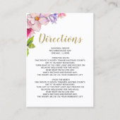 赤面ピンク金ゴールドフローラガーデンボタニッ結婚クス 名刺 (正面)