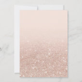 赤面ピンク金ゴールドフローラキンセアニラツイン 招待状 (裏面)