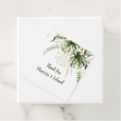 赤面ピンク金ゴールドフローラ熱帯モンステラ結婚ス フェイバータグ (インサイチュ)