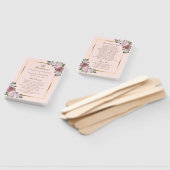 赤面ピンク金ゴールドフローラ結婚式 プログラムファン ハンドファン (組立なし)