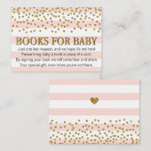 赤面ピンク金ゴールドブックベビーブックリクエストカード エンクロージャーカード (正面/裏面)
