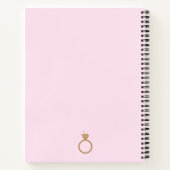 赤面ピンク金ゴールドブライダルウェディングプランナー未来ミセス ノートブック (裏面)