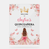 赤面ピンク金ゴールドプリンセスキンセアニェラウェルカム アクリルサイン (正面)