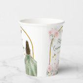 赤面ピンク金ゴールドプリンセスバタフライキンセアニラ 紙コップ (右)