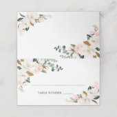 赤面ピンク金ゴールドホワイトフローラ結婚ズ座席表 プレイスカード (外部開封)