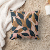 赤面ピンク金ゴールドボホ葉トレンディーコレクション クッション (ブランケット)